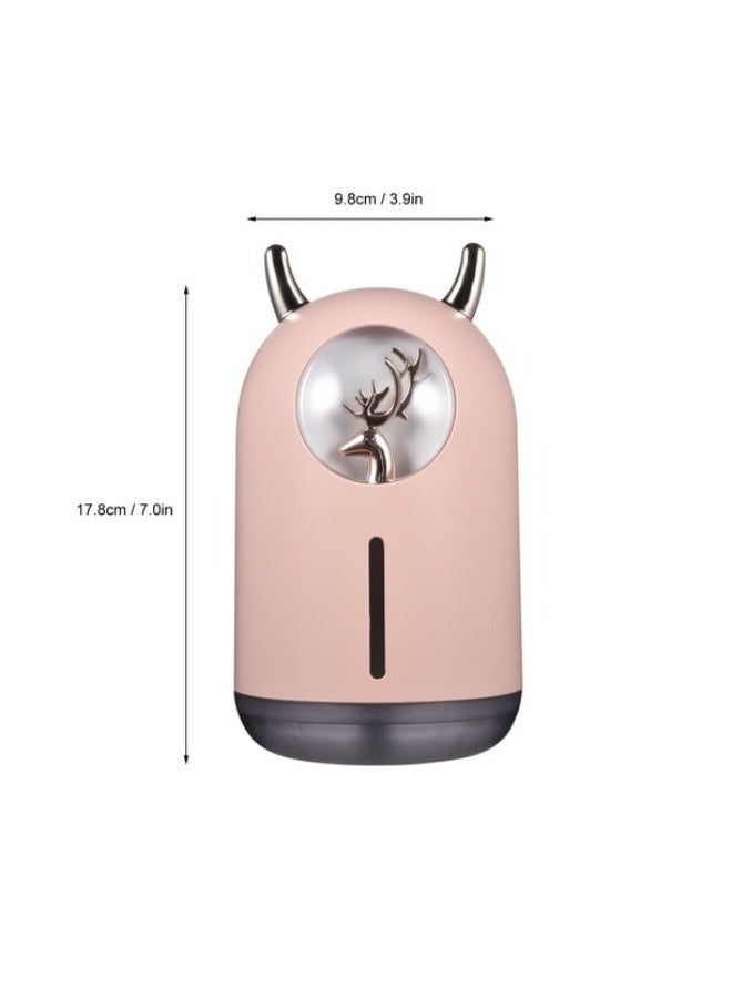 Cute Reindeer Humidifier 600ml – Portable USB Air Humidifier with Night Light for Baby Room, Kids, Bedroom, Office & Travel-Friendly - Image 3